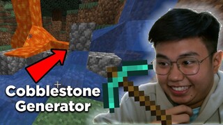 Minecraft Hardcore #1 - Building A Cobblestone Generator (Filipino)