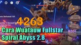 Cara Wuatauw Fullstar Spiral Abyss 2.8 Floor 12 - Genshin Impact Indonesia