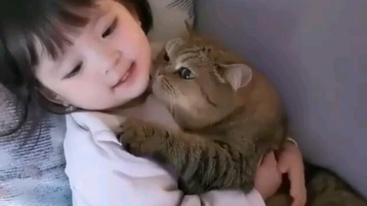 [Hewan] Momen lucu bayi dan kucing dalam kehidupan sehari-hari