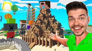 NOWY NOOBEK ZBUDOWAŁ TO na WOJANOWICACH w Minecraft! 😱😱😱