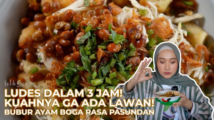 BUKA JAM 6 HABISNYA JAM 9! BUBUR AYAM BOGA RASA PASUNDAN, KUAHNYA NGGAK ADA LAWAN! - Kuliner Jambi