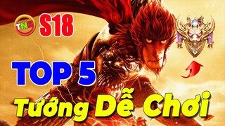 Liên Quân Top 5 Tướng Mạnh và Dễ Chơi Giúp AE Thoát Rank Kim Cương Mùa 18 TNG