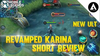 REVAMPED KARINA SHORT REVIEW || REVAMPED MOBILE LEGENDS