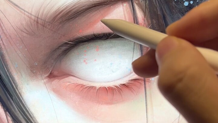 eye painting process