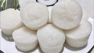 BÁNH BÒ- Làm Bánh Bò Xốp Bông Mềm theo kiểu người hoa- Bánh bò hấp ngon tuyệt vời/ Steamed rice cake