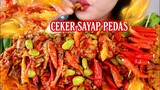 ASMR CEKER SAYAP SUPER PEDAS BAKWAN JAGUNG ENDULL  | ASMR MUKBANG INDONESIA
