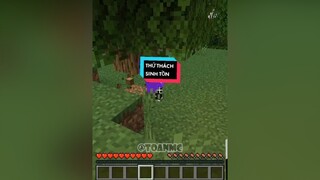 Sinh tồn nhưng không cầm gỗ🤔 minecraft fyp xuhuong toanmc clownsmcteam theanh28