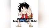 Drawing Monkey D Luffy from One Piece (Chibi drawing, Time-lapse) #luffy #onepiece