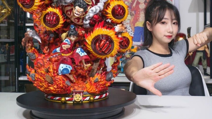 "One Piece" Kimono Gear 4 Luffy Statue Ape King Crow Cannon [Unboxing by Uncle Sail GK]