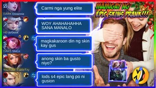 GANITO MAMIGAY NG EPIC SKIN SA GLOBAL CHAT PRANK!!! UMASA SILA HAHAHAHA LT SA DULO!!! | MLBB