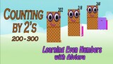 Counting by 2's to 300 (Three Hundred) - Even Numbers in Numberblocks