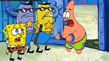 SpongeBob melemparkan kacang ke cangkangnya, menyebabkan Patrick ditangkap