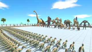 Raptors Pack vs Every Faction - Animal Revolt Battle Simulator