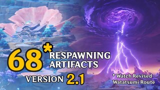 [Version 2.1] NEW Respawning Artifact Locations | Seirai + Watatsumi Island | Genshin Impact