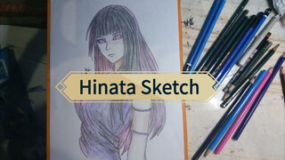 Hinata Speed Drawing Sketch Art