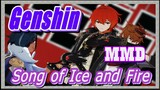 [Genshin  MMD]  Song of ice and fire of the male gods