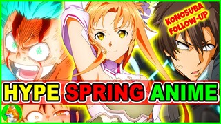 HYPE! Upcoming Spring Anime YOU CANNOT Miss! | My Hero Academia, SAO Movie, Isekai Anime & More