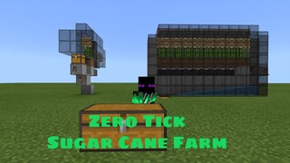 Minecraft : Zero Tick Sugar Cane Farm | Bedrock Edition