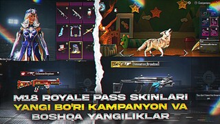 M18 ROYALE PASS SKINLARI | YANGI BO'RI KAMPANYON VA BOSHQA YANGILIKLAR #pubg #fyp #pubgmobile