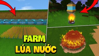 MINI WORLD: CÁCH LÀM MÁY  FARM LÚA NƯỚC, VÀ MẸO THÚ VỊ TRONG SINH TỒN