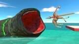 Ballista Throw Units into Red or Green Bloop Pool - Animal Revolt Battle Simulator