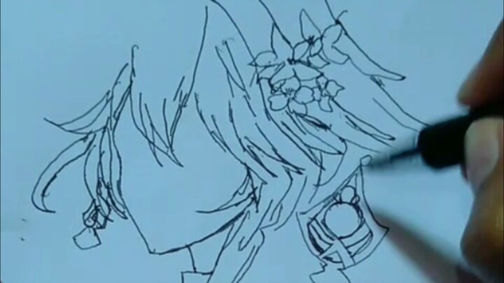 menggambar yae Miko