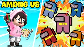 KEYD ĐẠI CHIẾN VẼ LINH VẬT CỦA BEE TEAM PHIÊN BẢN AMONG US TRONG MINI WORLD
