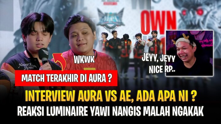 Reaksi Luminiare Yawi Nangis saat Interview, Ihsan Malah Ngakak ! Interview AURA vs AE MPL ID S13