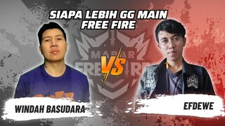 Windah Basudara vs Efdewe: Skill Siapa Lebih GG Main FF? | Mabar Free Fire Match 85 #short