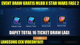 INFO PENTING! EVENT MLBB X STAR WARS FASE 2!!! DAPET TOTAL 16 TICKET DRAW GRATIS LAGI