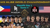 BLACKLIST VS BTK [GAME 4] | M3 MLBB World Championship 2021  Playoffs Day 1