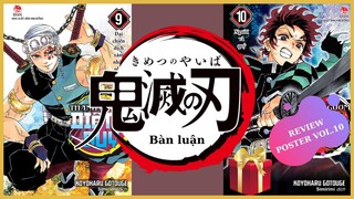 Review Manga #49: Thanh Gươm Diệt Quỷ Vol.09 và 10/ Review Poster Được Tặng Kèm Với Vol.10!!