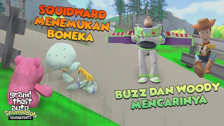 SQUIDWARD MENEMUKAN BONEKA BERUANG LOTSO - GTA Lucu Spongebob