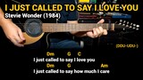 I Just Called to Say I Love You - Stevie Wonder (1984) - Easy Guitar Chords Tutorial with Lyrics 3