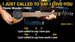 I Just Called to Say I Love You - Stevie Wonder (1984) - Easy Guitar Chords Tutorial Lyrics Part 2