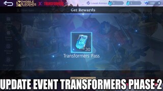 UPDATE EVENT TRANSFORMERS PART2‼️ | 3 NEW TRANSFORMERS SKIN, FREE TRANSFORMERS PASS‼️ - MLBB