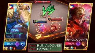 HOW DEAL AGAINST AGGRESSIVE YIN USING ALDOUS ON LATE GAME | ALDOUS VS YIN - MLBB