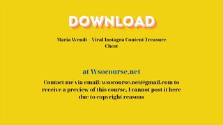 [GET] Maria Wendt – Viral Instagra Content Treasure Chest