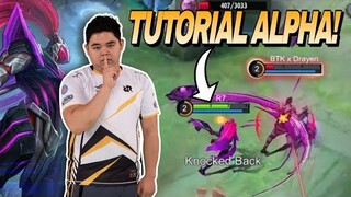 TUTORIAL LANING PHASE ALPHA VS PHOVEUS !! R7 ALPHA - MOBILE LEGENDS