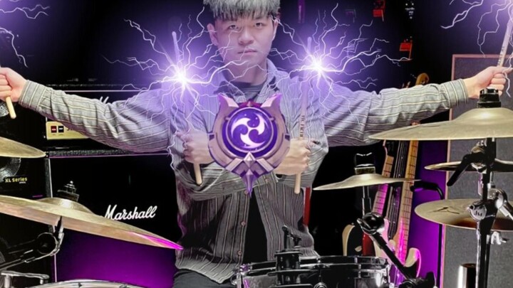 [Drum Set] Explosion Cover Genshin Impact Skirmisher Boss Battle Lagu Pertunjukan Drum Edisi 37