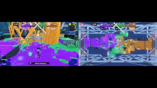 Splatoon 3 - Tricolor Turf War Gameplay w/ Overhead Map [Switch]