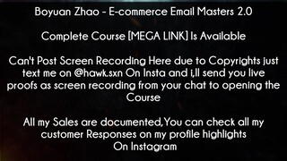 Boyuan Zhao Course E-commerce Email Masters 2.0 download