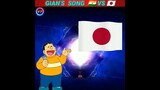 Gian's Hindi Song VS Japanese Song 😱 ! HORRIBLE GIAN || #gian #giansong #gianfact #doraemon #shorts