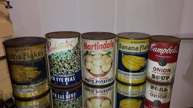 55 YEAR'S OLD CANNED FOOD OPENING