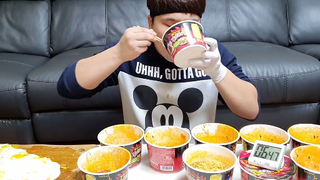 Thánh ăn hàn quốc mukbang ăn 10 gói mỳ cực ngon#mukbang #asmr