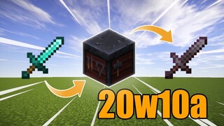 Smithing Table ใช้งานได้แล้ว! | Nether Update | มายคราฟ 1.16 20w10a