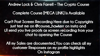 Andrew Lock & Chris Farrell  course  - The Crypto Course download