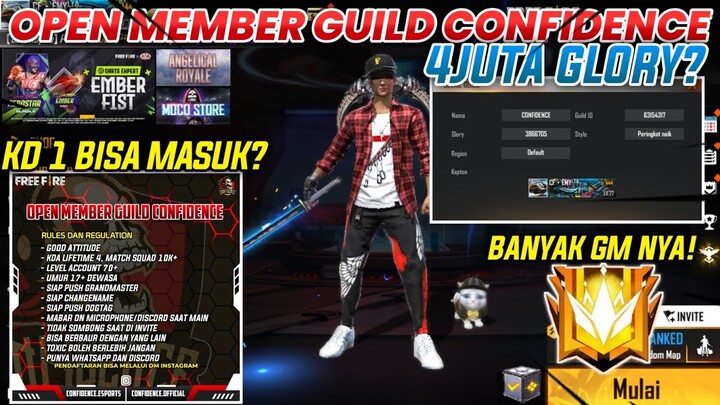 OPEN MEMBER GUILD FREE FIRE 4JT GLORY! - BANYAK GM NYA?