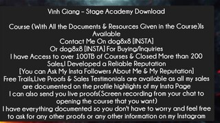 Vinh Giang – Stage Academy Download  Course Download