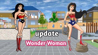 How to make Wonder Woman character in sakura school simulator (tutorial )